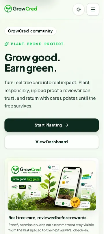 GrowCred on a phone